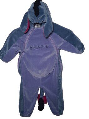 The Disney Store Eeyore Costume Baby 6-12 Mos Blue Purple Plush Donkey Pooh